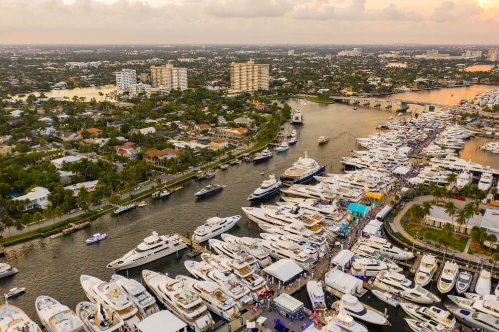 Your Front Row Seat to the Fort Lauderdale Boat Show Your Front Row Seat to the Fort Lauderdale Boat Show: A drone view over the event